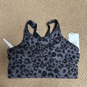 Varley Bassett bra iron grey cheetah